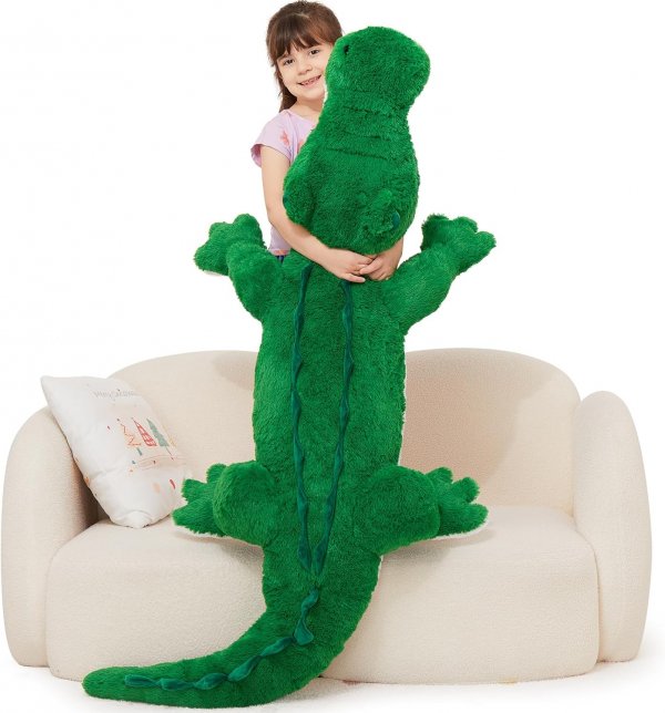Giant Alligator Stuffed Animal - Green