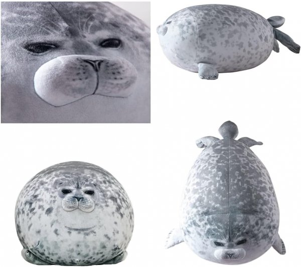 Seal Plush Pillow: Soft Stuffed Animal Toy