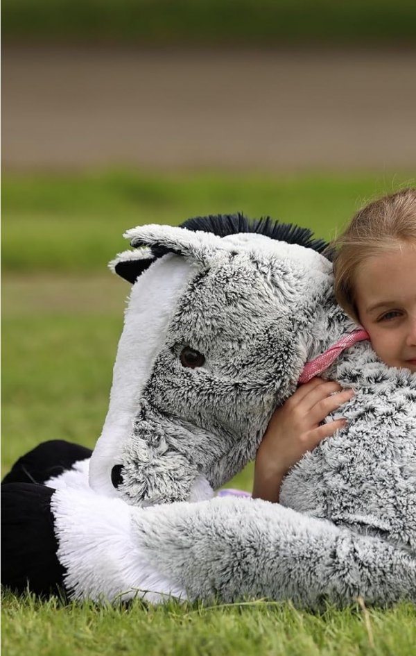Giant Horse Stuffed Animal - Gray