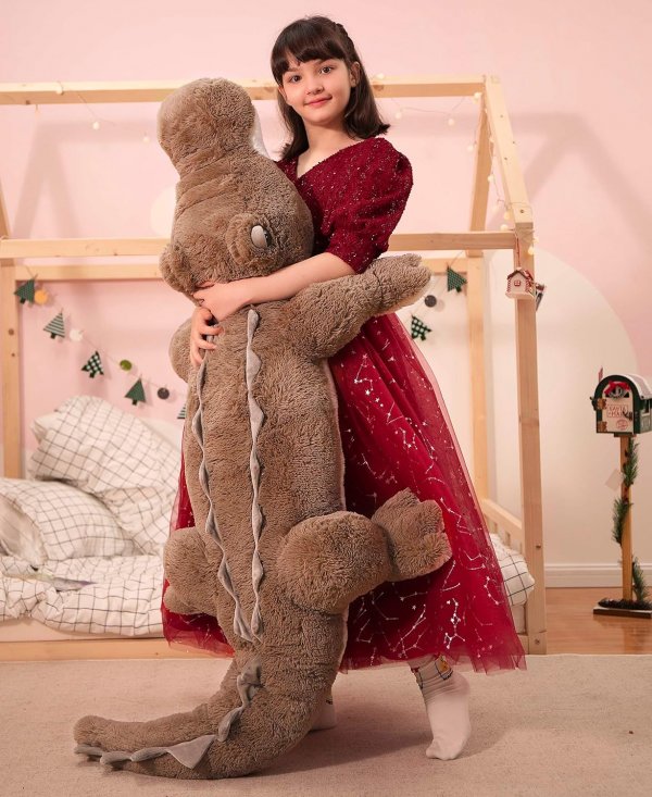 Giant Alligator Stuffed Animal - Brown